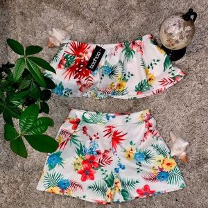 Exotic bandeau and short set by boo hoo